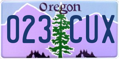 OR license plate 023CUX