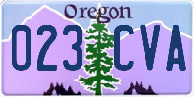 OR license plate 023CVA