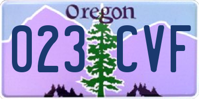 OR license plate 023CVF