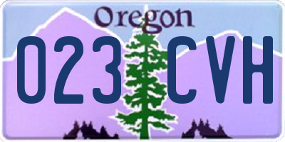 OR license plate 023CVH