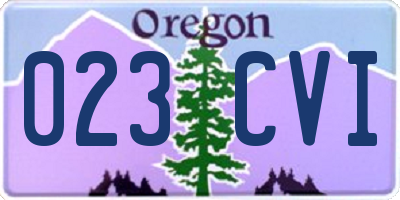 OR license plate 023CVI