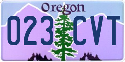 OR license plate 023CVT