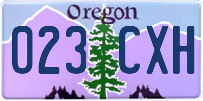 OR license plate 023CXH
