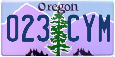 OR license plate 023CYM