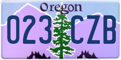 OR license plate 023CZB