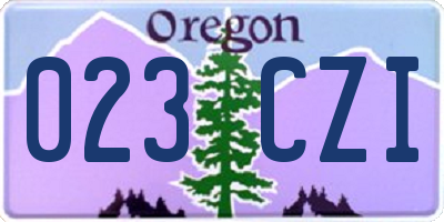 OR license plate 023CZI