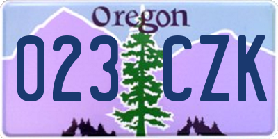 OR license plate 023CZK
