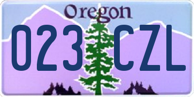OR license plate 023CZL