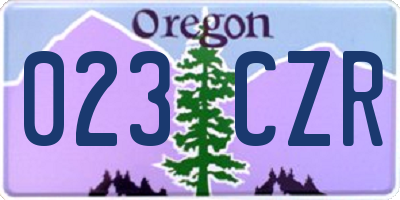 OR license plate 023CZR