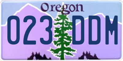 OR license plate 023DDM
