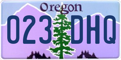 OR license plate 023DHQ