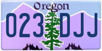 OR license plate 023DJJ