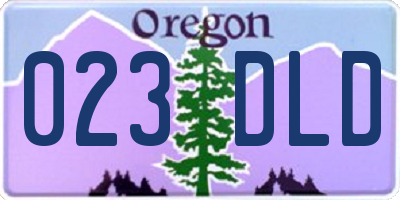 OR license plate 023DLD