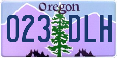OR license plate 023DLH