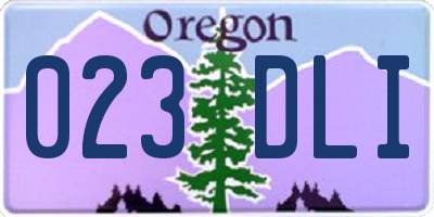 OR license plate 023DLI