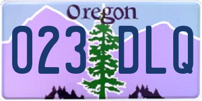 OR license plate 023DLQ