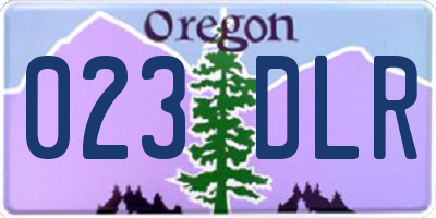 OR license plate 023DLR