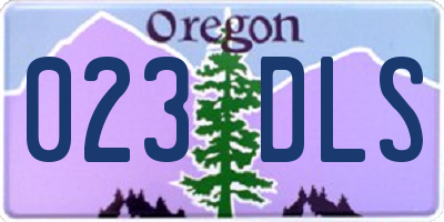 OR license plate 023DLS