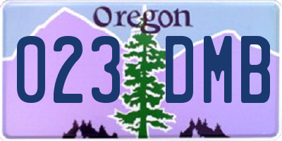OR license plate 023DMB