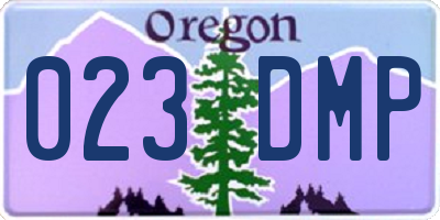 OR license plate 023DMP