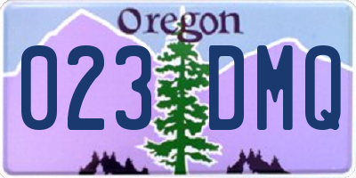 OR license plate 023DMQ