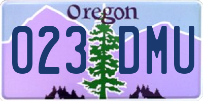 OR license plate 023DMU