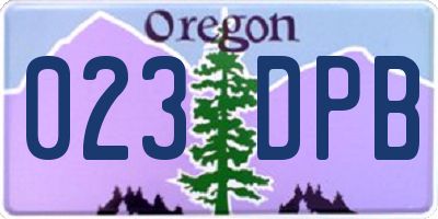 OR license plate 023DPB