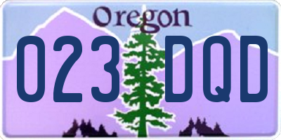 OR license plate 023DQD