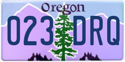 OR license plate 023DRQ