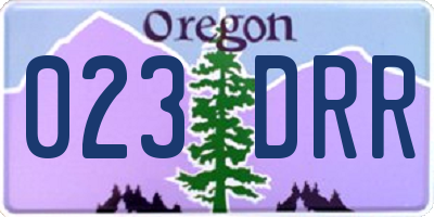 OR license plate 023DRR