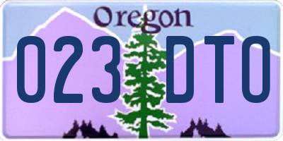 OR license plate 023DTO