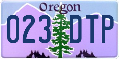 OR license plate 023DTP