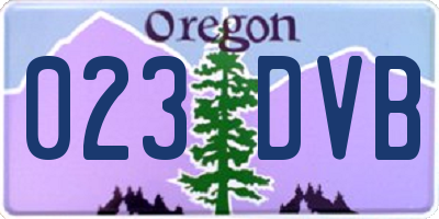 OR license plate 023DVB