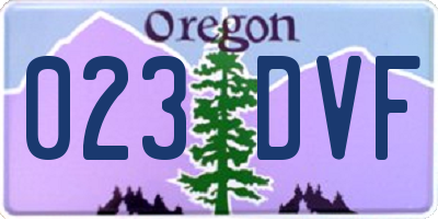 OR license plate 023DVF