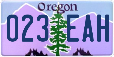 OR license plate 023EAH