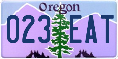 OR license plate 023EAT