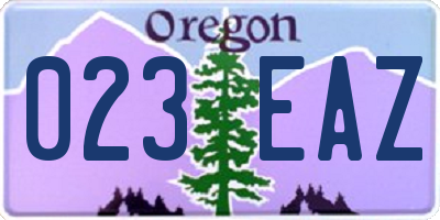 OR license plate 023EAZ