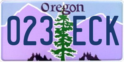 OR license plate 023ECK