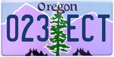 OR license plate 023ECT