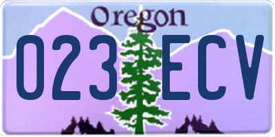 OR license plate 023ECV