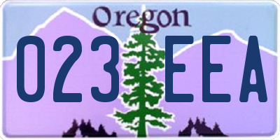 OR license plate 023EEA