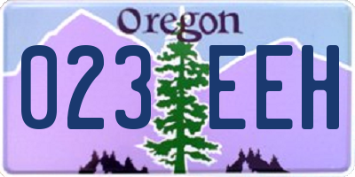 OR license plate 023EEH
