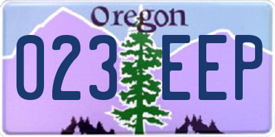 OR license plate 023EEP
