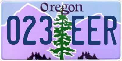 OR license plate 023EER