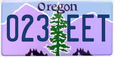 OR license plate 023EET