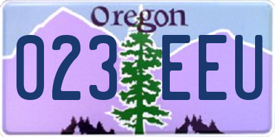 OR license plate 023EEU