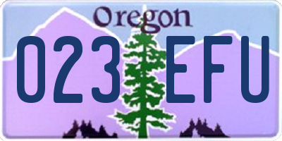 OR license plate 023EFU