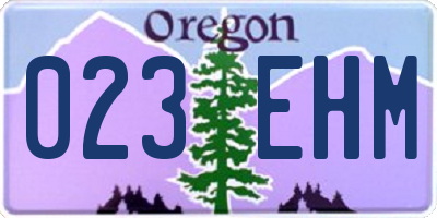 OR license plate 023EHM