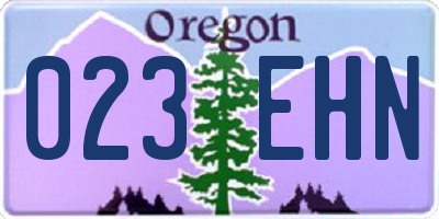 OR license plate 023EHN