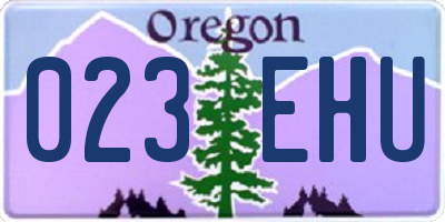 OR license plate 023EHU